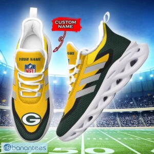 Green Bay Packers NFL Max Soul Shoes Sneakers Custom Name Big Striped Sneakers For Fans Product Photo 2