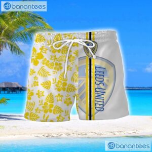 Leeds United F.C Turtle Flower Pattern Aloha Hawaiian Shirt And Shorts Beach Set For Men And Women Product Photo 2