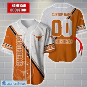 NCAA Texas Longhorns Custom Name And Number Sport Baseball Jersey Shirt Product Photo 1