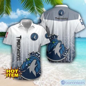 Minnesota Timberwolves Logo Broken Wall Printed 3D Hawaiian Shirt For Fans Product Photo 1