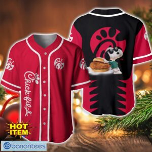 Chick-fil-A Snoopy Baseball Jersey Shirt For Snoopy Lovers Gift Ideas Product Photo 1