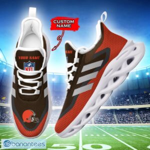 Cleveland Browns NFL Max Soul Shoes Sneakers Custom Name Big Striped Sneakers For Fans Product Photo 2