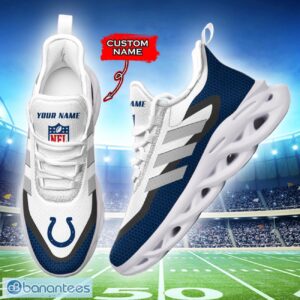 Indianapolis Colts NFL Max Soul Shoes Sneakers Custom Name Big Striped Sneakers For Fans Product Photo 2