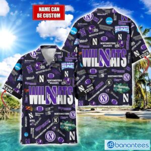 Northwestern Wildcats Football Beach Shirts Logo Custom Name Hawaiian Shirt Product Photo 1