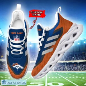 Denver Broncos NFL Max Soul Shoes Sneakers Custom Name Big Striped Sneakers For Fans Product Photo 2