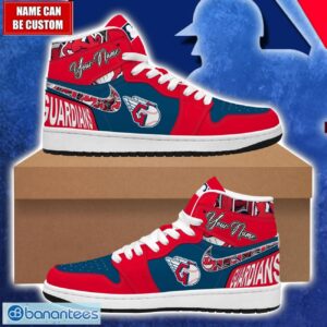 Cleveland Guardians MLB Air Jordan 1 Hightop Shoes For MLB Fans Custom Name Gift Sneakers Product Photo 1