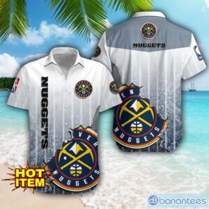 Denver Nuggets Logo Broken Wall Printed 3D Hawaiian Shirt For Fans Product Photo 1