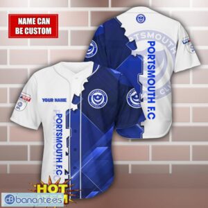 Portsmouth F.C Personalized Name 3D Baseball Jersey Shirt Product Photo 1