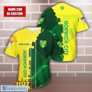 Norwich City Personalized Name 3D Baseball Jersey Shirt Product Photo 1