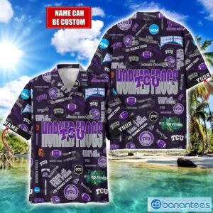 TCU Horned Frogs Football Beach Shirts Logo Custom Name Hawaiian Shirt Product Photo 1