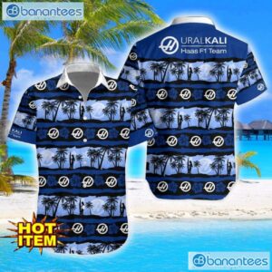 Haas F1 Team Turtle Flower Pattern Aloha Hawaiian Shirt And Shorts Beach Set For Men And Women Product Photo 1