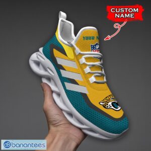 Jacksonville Jaguars NFL Max Soul Shoes Sneakers Custom Name Big Striped Sneakers For Fans Product Photo 1