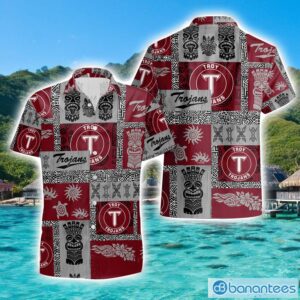 Troy Trojans Tiki Vintage Patterns Hawaiian Shirt Summer Gift Product Photo 1