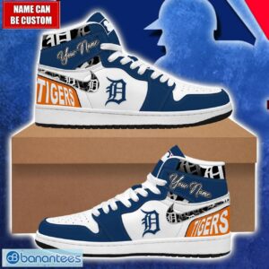 Detroit Tigers MLB Air Jordan 1 Hightop Shoes For MLB Fans Custom Name Gift Sneakers Product Photo 1