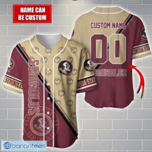 NCAA Florida State Seminoles Custom Name And Number Sport Baseball Jersey Shirt Product Photo 1