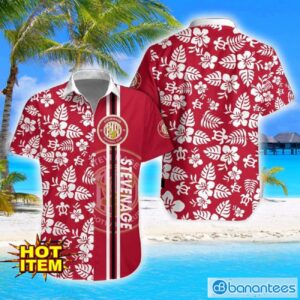 Stevenage Football Club Turtle Flower Pattern Aloha Hawaiian Shirt And Shorts Beach Set For Men And Women Product Photo 1