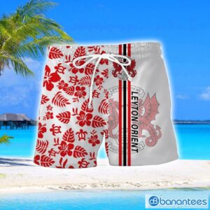 Leyton Orient Turtle Flower Pattern Aloha Hawaiian Shirt And Shorts Beach Set For Men And Women Product Photo 2