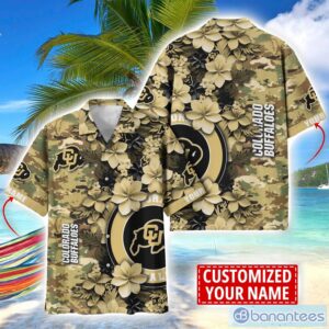 Colorado Buffaloes Custom Name Personalized Camo Flower Pattern Hawaiian Shirt Product Photo 1