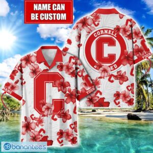 Cornell Big Red Big Logo Custom Name Aloha Flower Hawaiian Shirt Trending Summer Product Photo 1