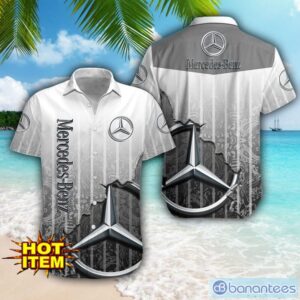 Mercedes-Benz Logo Broken Wall Printed 3D Hawaiian Shirt For Fans Product Photo 1