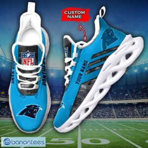 Carolina Panthers NFL Max Soul Shoes Sneakers Custom Name All Printed Logo Team For Fans Product Photo 2