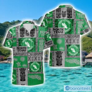 North Texas Mean Green Hawaiian Tiki Vintage Patterns Hawaiian Shirt Summer Gift Product Photo 1