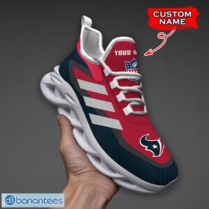 Houston Texans NFL Max Soul Shoes Sneakers Custom Name Big Striped Sneakers For Fans Product Photo 1