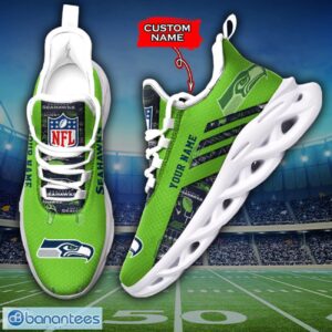 Seattle Seahawks NFL Max Soul Shoes Sneakers Custom Name All Printed Logo Team For Fans Product Photo 2