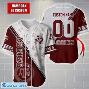 NCAA Texas A&ampM Aggies Custom Name And Number Sport Baseball Jersey Shirt Product Photo 1