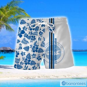 Brighton & Hove Albion F.C Turtle Flower Pattern Aloha Hawaiian Shirt And Shorts Beach Set For Men And Women Product Photo 2