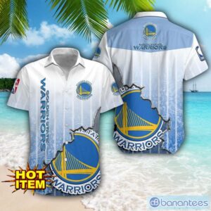 Golden State Warriors Logo Broken Wall Printed 3D Hawaiian Shirt For Fans Product Photo 1