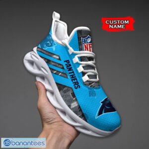 Carolina Panthers NFL Max Soul Shoes Sneakers Custom Name All Printed Logo Team For Fans Product Photo 1
