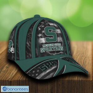 Michigan State Spartans USA Flag Patriotic Cap & Hat Print Independence Day For Fans - Michigan State Spartans USA Flag Patriotic Cap_1