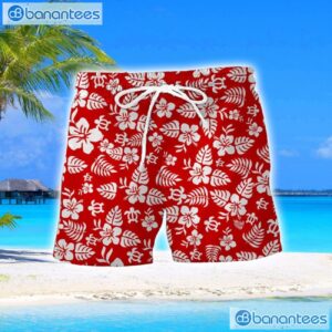 Exeter City Turtle Flower Pattern Aloha Hawaiian Shirt And Shorts Beach Set For Men And Women Product Photo 2