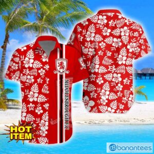 Middlesbrough F.C Turtle Flower Pattern Aloha Hawaiian Shirt And Shorts Beach Set For Men And Women Product Photo 1