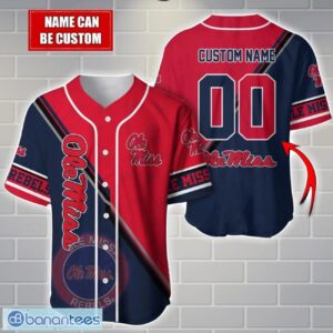 NCAA Ole Miss Rebels Custom Name And Number Sport Baseball Jersey Shirt Product Photo 1