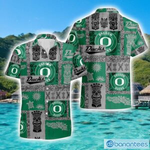Oregon Ducks Hawaiian Tiki Vintage Patterns Hawaiian Shirt Summer Gift Product Photo 1
