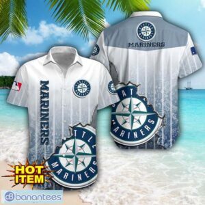 Seattle Mariners Logo Broken Wall Printed 3D Hawaiian Shirt For Fans Product Photo 1