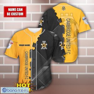 Cambridge United F.C Personalized Name 3D Baseball Jersey Shirt Product Photo 1