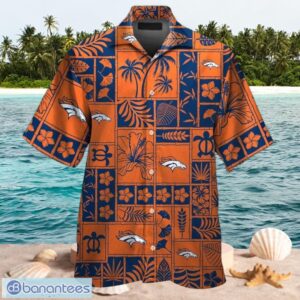 NFL Denver Broncos Logo Design Orange Tropical Shirt Hawaiian Shirt Product Photo 1