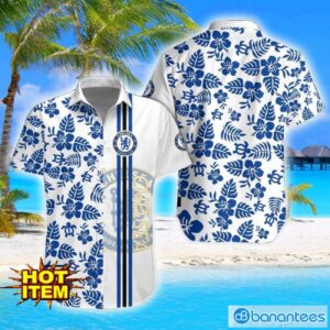 Chelsea F.C. Turtle Flower Pattern Aloha Hawaiian Shirt And Shorts Beach Set For Men And Women Product Photo 1