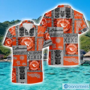 Oregon State Beavers Hawaiian Tiki Vintage Patterns Hawaiian Shirt Summer Gift Product Photo 1