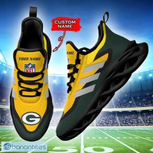 Green Bay Packers NFL Max Soul Shoes Sneakers Custom Name Big Striped Sneakers For Fans Product Photo 3