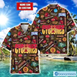 Iowa State Cyclones Football Beach Shirts Logo Custom Name Hawaiian Shirt Product Photo 1