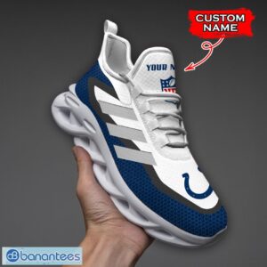 Indianapolis Colts NFL Max Soul Shoes Sneakers Custom Name Big Striped Sneakers For Fans Product Photo 1