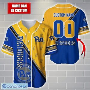 NCAA Pittsburgh Panthers Custom Name And Number Sport Baseball Jersey Shirt Product Photo 1