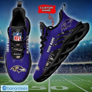 Baltimore Ravens NFL Max Soul Shoes Sneakers Custom Name All Printed Logo Team For Fans Product Photo 3