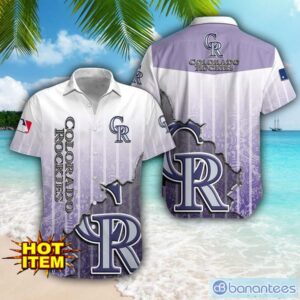 Colorado Rockies Logo Broken Wall Printed 3D Hawaiian Shirt For Fans Product Photo 1