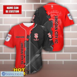 Lincoln City F.C Personalized Name 3D Baseball Jersey Shirt Product Photo 1
