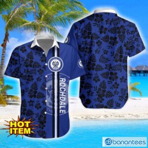 Rochdale AFC Turtle Flower Pattern Aloha Hawaiian Shirt And Shorts Beach Set For Men And Women Product Photo 1